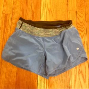 Lululemon blue speed up shorts